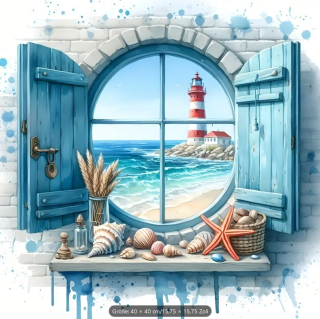 Diamond Painting Leuchtturm blau